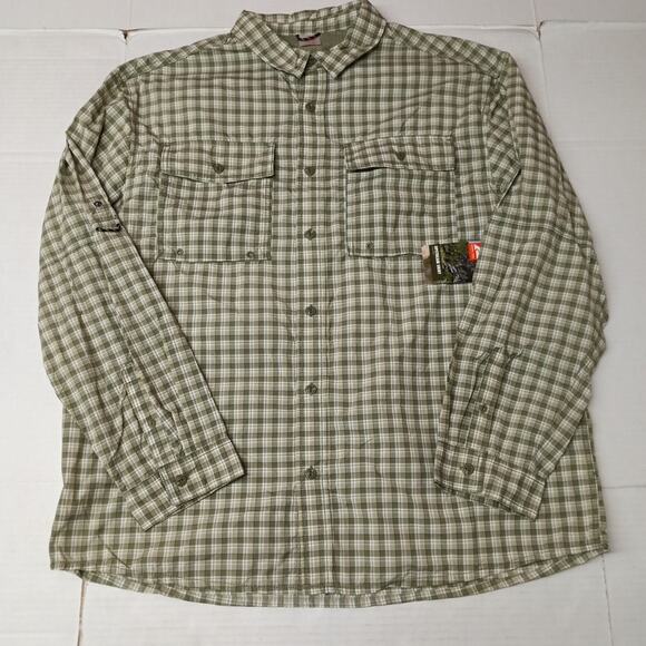 Ozark Trail Upstream Shirt Men XL (46-48) Green Plaid Vented - Picture 1 of 8